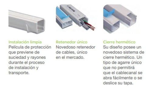 Imagen 2 de 2 de Ducto - Electro Canal Autoadhesivo 13x7 Mm 2mts
