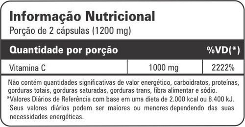 Vitamina C Ácido Ascórbico 1000mg - Max Detox Sem Sabor