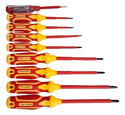 Kit Jogo Chave Isolada Fenda Philips 8 Peças Profissional