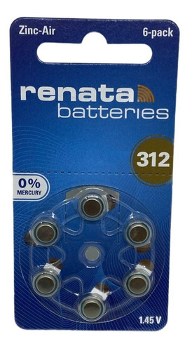 Batería Pila Renata 312(pr41) Original Pack X 6