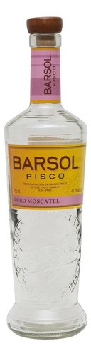 Pisco Peruano Barsol Puro Moscatel Pisco Premium