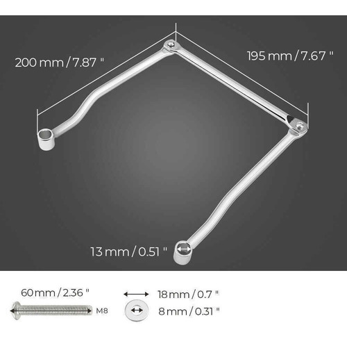 Imagen 8 de 10 de Soportes Alforjas Moto Harley Yamaha Honda Maletas