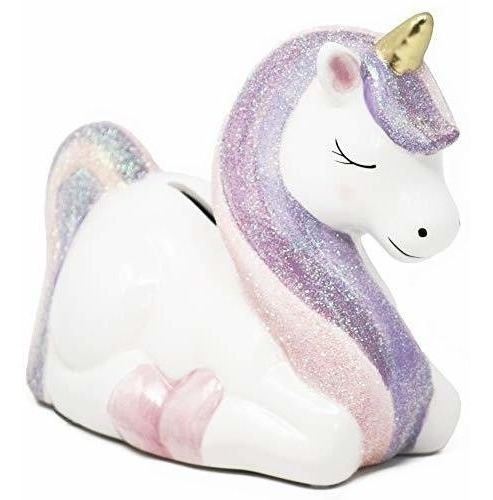 Alcancia De Ceramica Con Forma De Unicornio Para Niños 