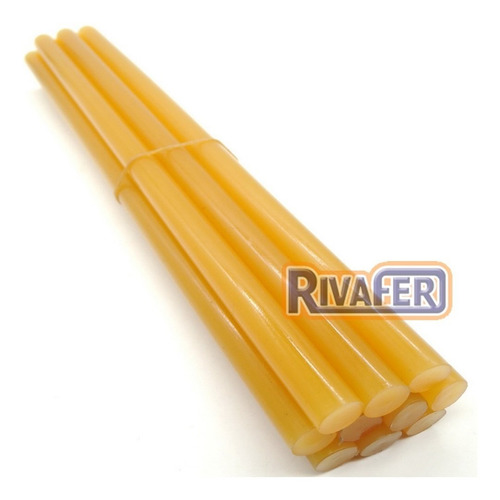 Imagen 5 de 5 de Barra Adhesiva Silicona Hot Melt Ambar Amarilla Kg Pegamento