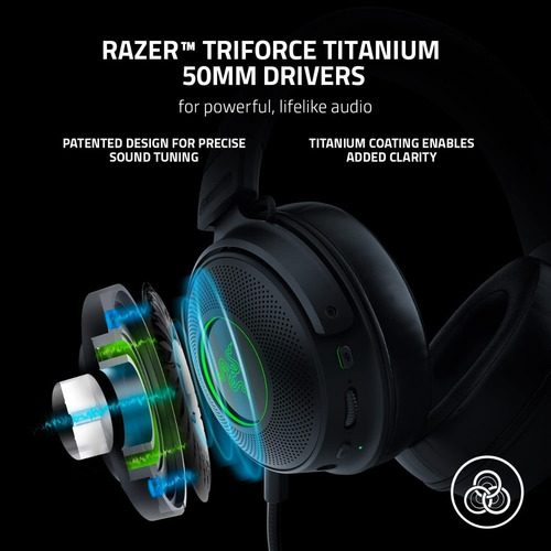 Imagen 6 de 6 de Razer Kraken V3 Pro Hypersense Auricular Inalambrico Pc Thx