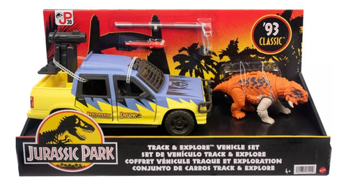  Jurassic Park 93 Classic Carro E Scutosaurus Retrô 30cm