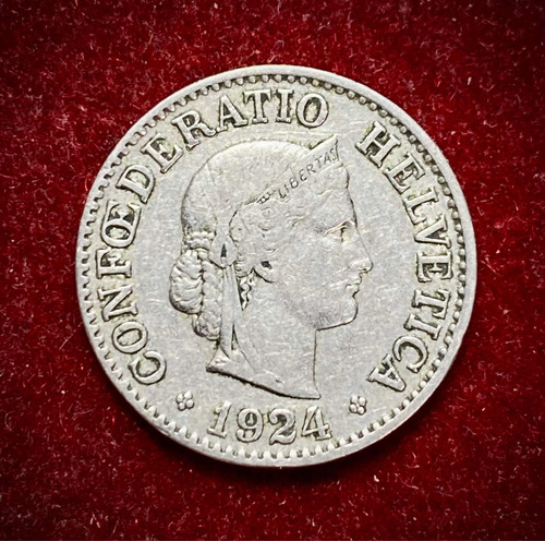 Moneda 10 Céntimos De Franco Suizo 1924 Suiza Km 27