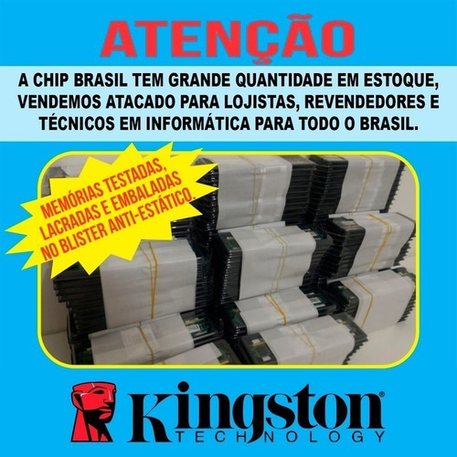 Memória Kingston Ddr4 8gb 2400 Mhz Notebook Kit C/100 Unid