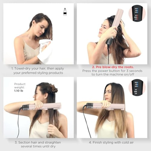 Ig Inslam Air Straight, Peinado Con Cabello Mojado, 200 M