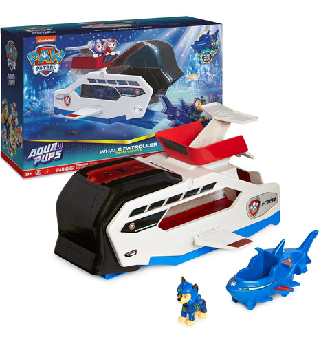 Paw Patrol  Aqua Pups  Vehículo Del Equipo Whale Patroller