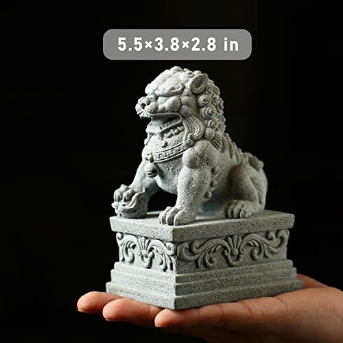 Estatuas León Guardián Piedra Feng Shui Decoración Inaugurac