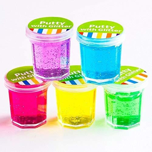 48 Pack Surtido Neon Color Sl Kicko Mini Putty Con Glitter 