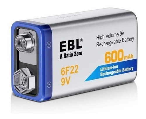 Pila Baterias 9v Recargable 600mah Ebl