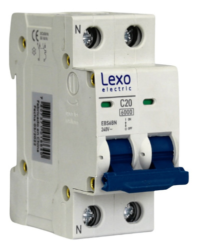 Pack 6un Automatico Lexo Omnipolar 2x20a 6ka C Certifica Sec