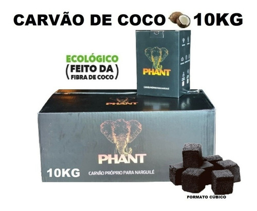 Carvão Para Narguile De Coco - Hexagonal 10. Kg