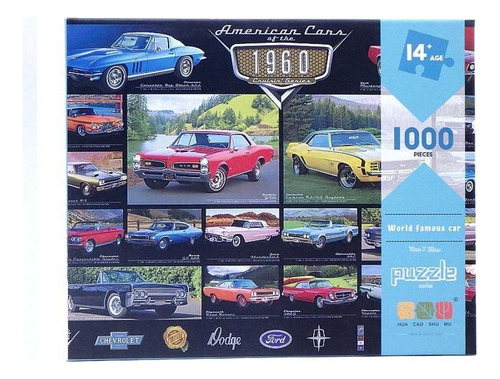 Puzzle Rompecabezas Autos Americanos 1960 1000 Piezas Faydi