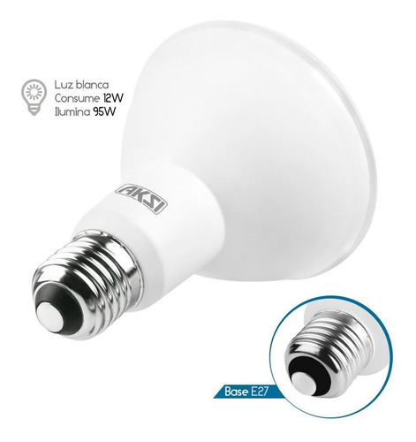 Imagen 3 de 3 de Pack 10 Focos Led Par30 Luz Blanca 12w Ilumina 95w E27 Aksi