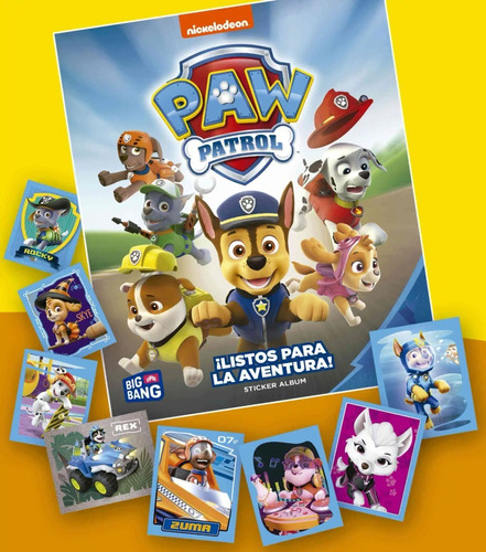 Álbum Paw Patrol Listos Para La Aventura Con 25 Sobres