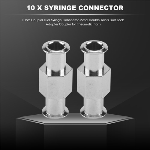 Acoplador Luer, Conector De Jeringa, 10 Piezas, Juntas Doble