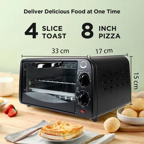 Horno De Mesa Electrico 5l Acero Inoxidable Chefs Counter Color Negro