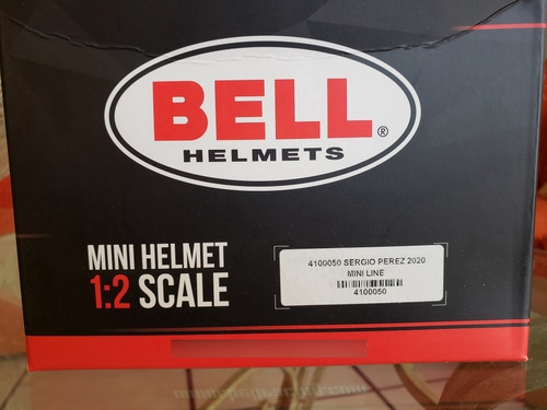 Sergio Pérez Mini Casco Bell Esc 1/2 Racing Point Año 2020 Rojo Y Negro (Usado)