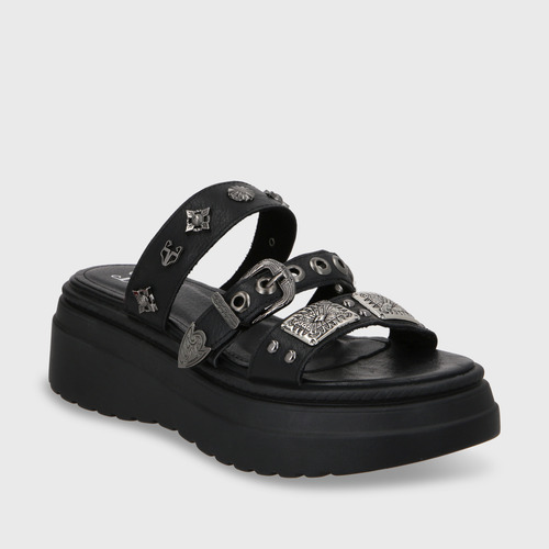 Sandalia Plataforma Negro Mujer 55922 Gotta