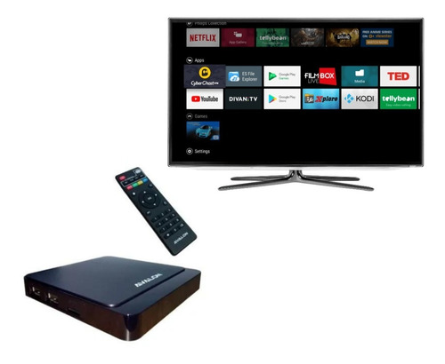 Tv Box Android Wifi 2gb 16gb Netflix Apps Convierte Smart Tv