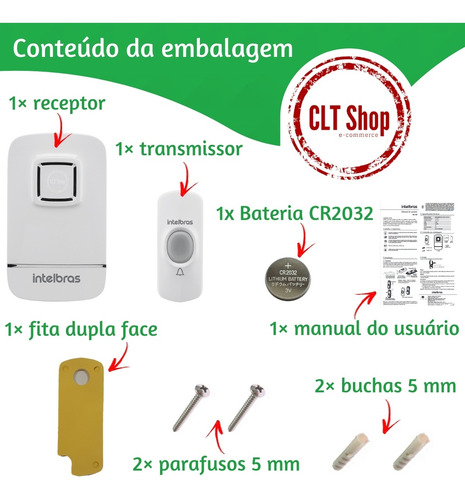 Campainha Sem Fio Wifi Com Qualidade E Tecnologia Intelbras