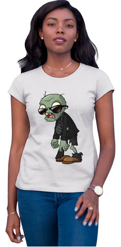 Blanca Playera Ojo Plantas Vs Zombies Lentes De Sol