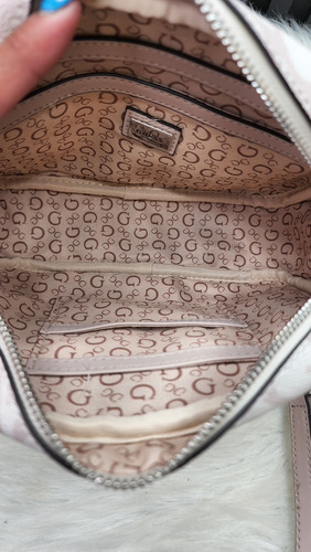 Crossbody Guess Jj970870 Nueva 100 % Original Con Etiqueta Rosa Pálido Estampado Níquel Rosa Pálido