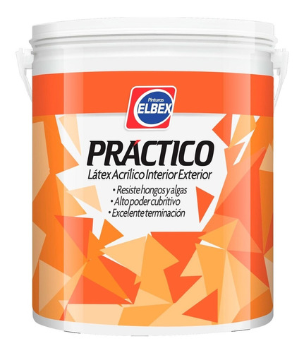 Látex Acrílico Práctico Interior Y Exterior 18 Litros Elbex