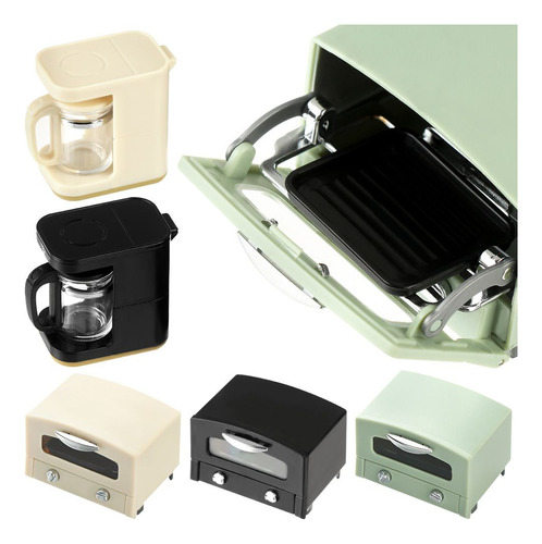 Cafetera En Miniatura, Cocina, Máquina De Pan, Casa De Muñec