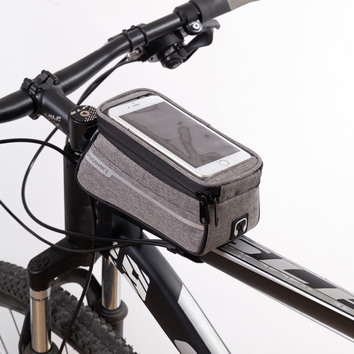 Imagen 4 de 10 de Porta Objetos Y Celular Para Bicicleta Microfibra Discovery