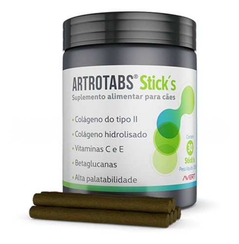 Artrotabs Sticks Para Cães Colágene Tipo Ii Avert           