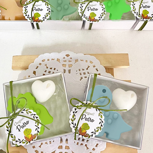 Forma De Silicone Mini Dinossauros 4 Cav | Lembrancinha