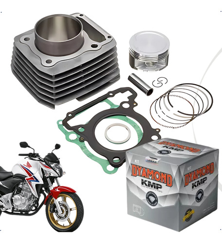 Kit Cilindro Dyamont Kmp Cb 300r Ano 2009 2010 2011 2012