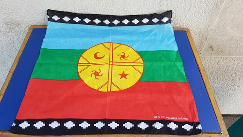 Pañoleta Bandana} 50 X 50 Cm Diseño Bandera Mapuche