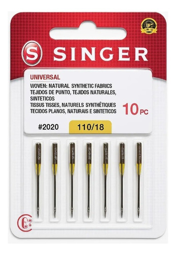 Agujas De Coser Singer Familiares 2020 - Pack Esencial 110/18