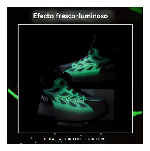 Tenis Patin Patines Led Con 4 Ruedas /zapatos Deportivos