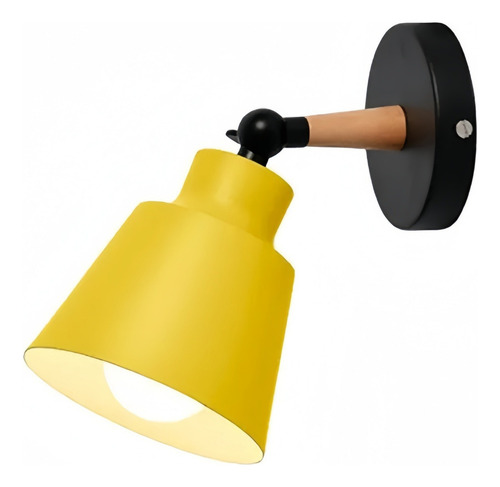 Lámpara De Pared Led De Madera Simple Y Creativa, Lámpara De