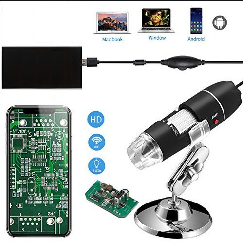 Microscopio Digital Usb 1600x Lupa Digital 8 Led