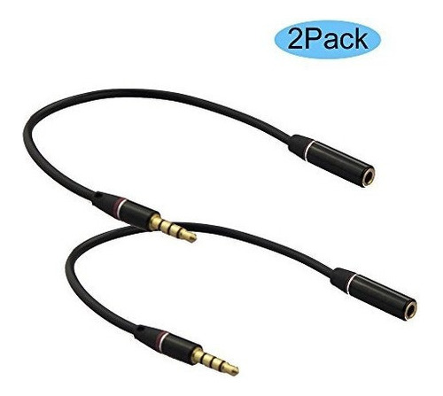 Seadream 2pack 4 Polos 3.5 Mm Macho A 3.5 Mm Hembra Cable De