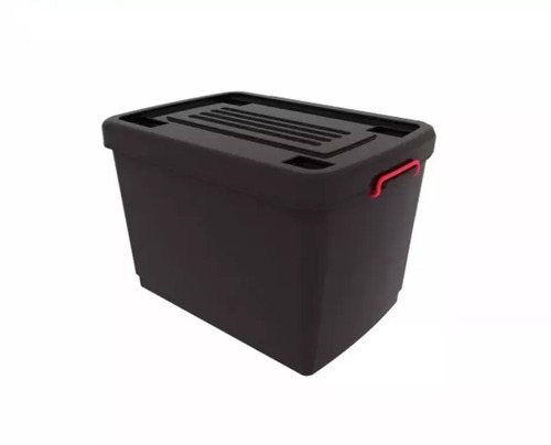 Contenedor Cajón Caja Plástico Negro 95 L Reforzada Ruedas