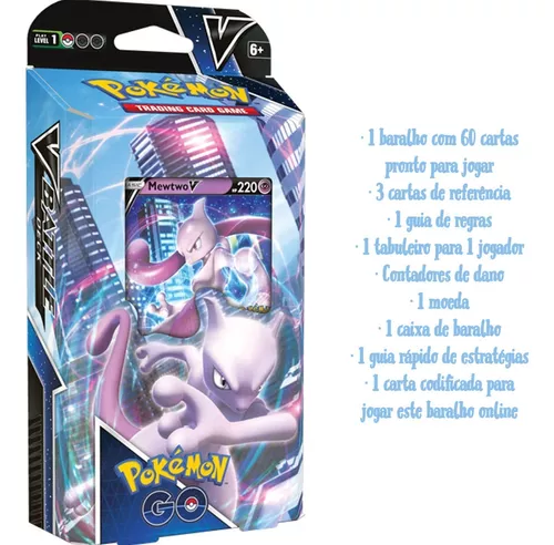 Carta Pokemon Mewtwo V Português Card Original Copag Pokémon Go