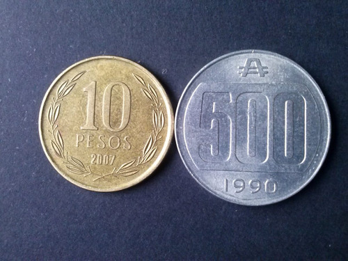 Moneda Argentina 500 Australes Aluminio 1990 Impecable (c7)