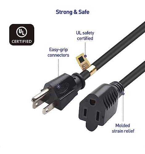 Cable De Extensión De Alimentación De Alta Resistencia Cable