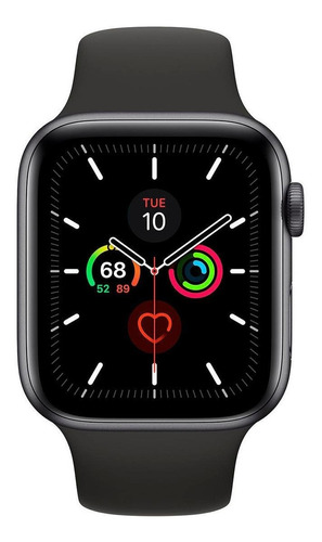 Apple Watch (GPS) Series 5 40mm caixa 40mm de  alumínio  space gray pulseira  black A2092