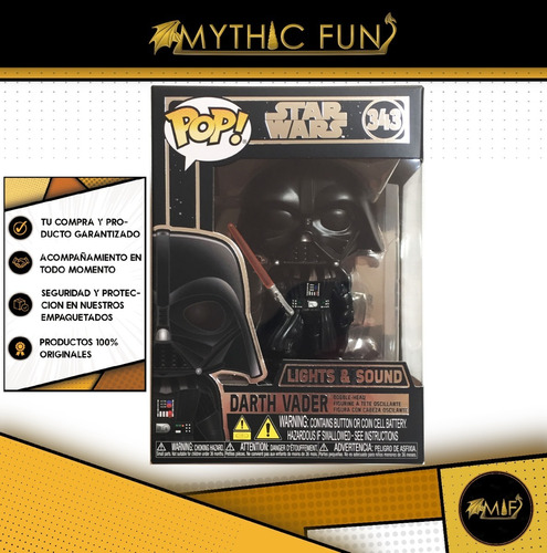 Funko Pop Star Wars - Darth Vader 343 Luz Y Sonido