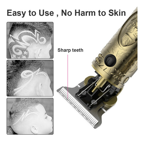 Set De Corte De Pelo Hair Clipper Salon Charging With Barber
