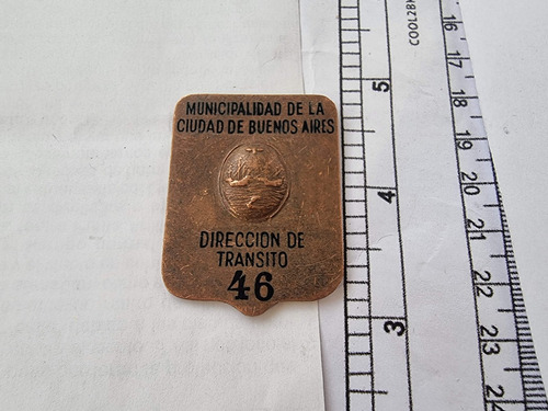 Insignias Emblema Pin Placa Transito Zorro Gris Años 50